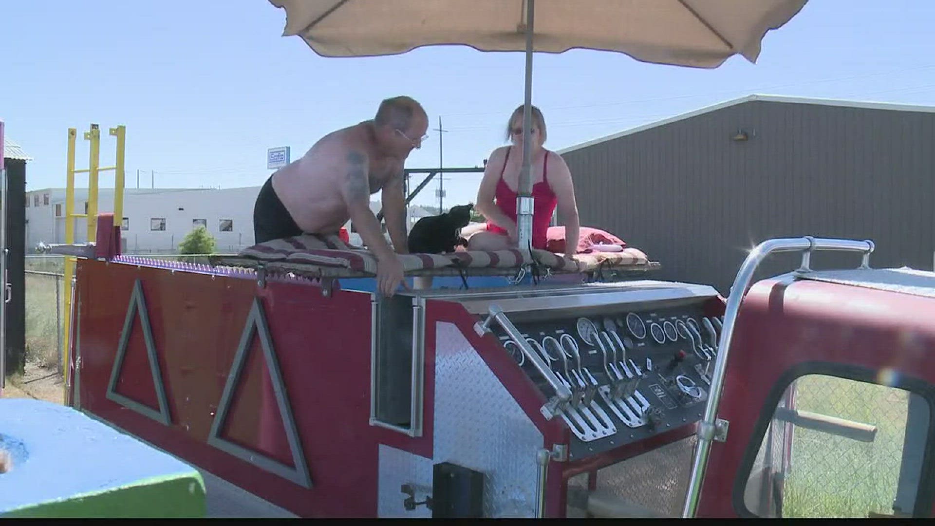 Spokane Valley man turns fire truck into summer oasis