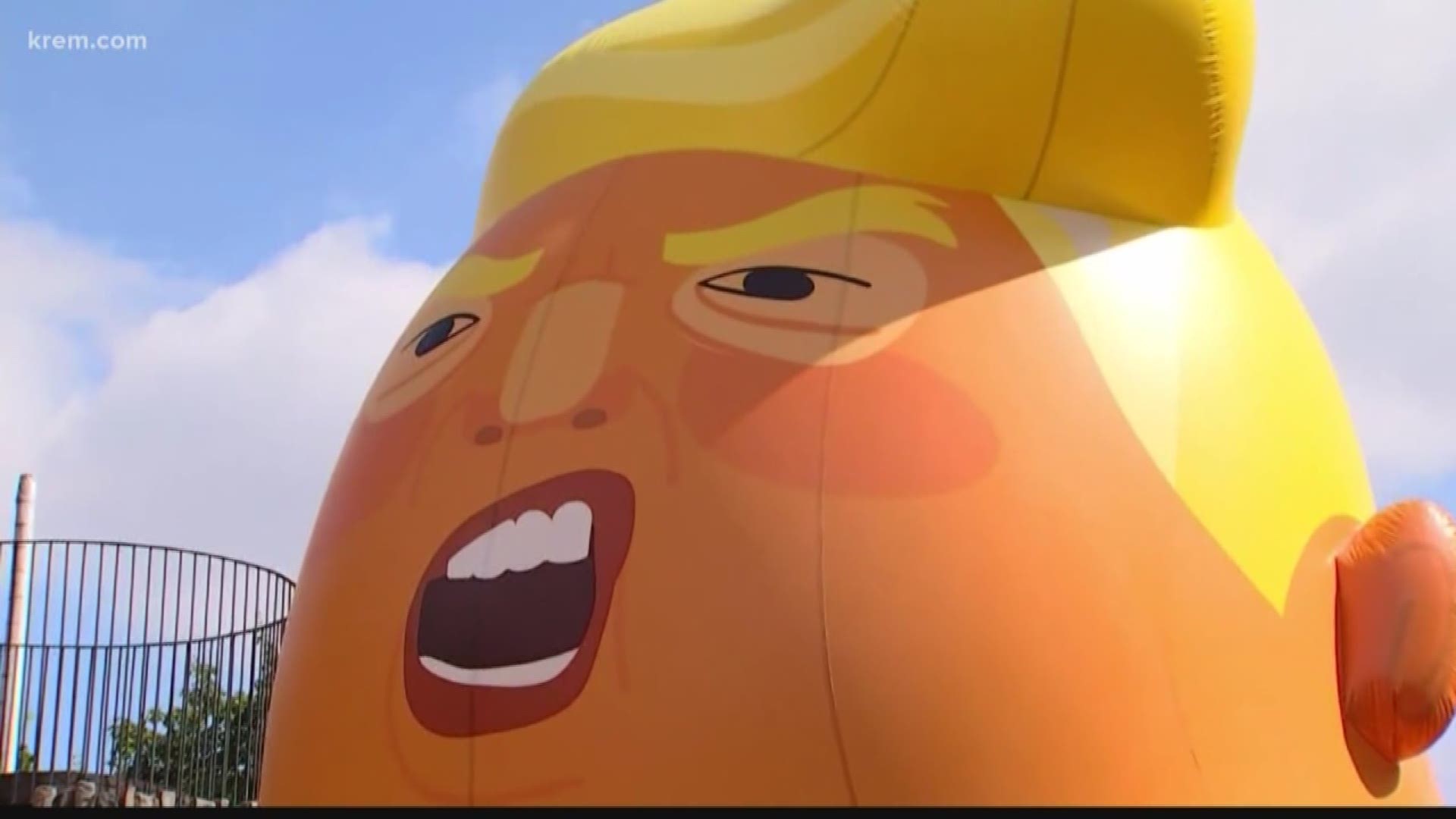 'Trump Baby' balloon to fly over Spokane for Vice Pres. Pence's visit (10/1/18)