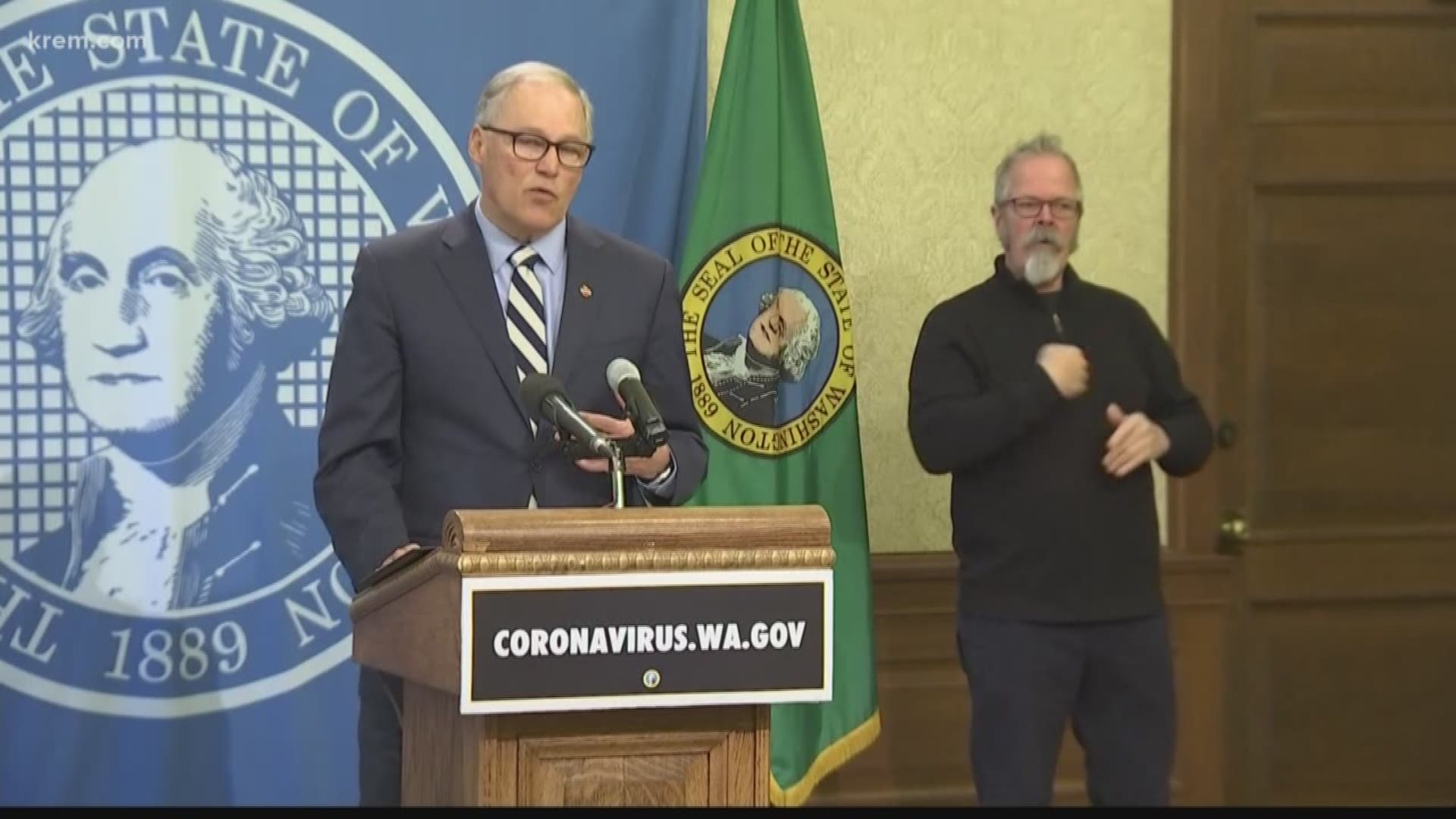 A letter from Inslee's office says the commissioners' resolution "intentionally and knowingly" violates the stay-at-home order, and therefore violates state law.
