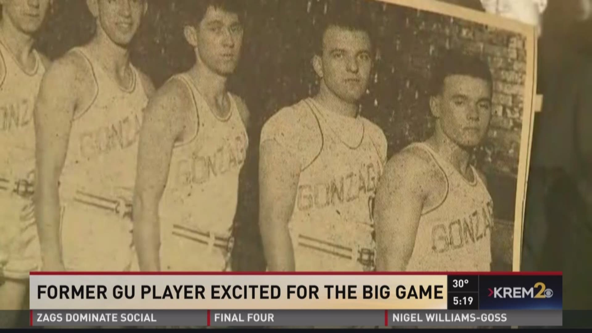 90-year-old former Gonzaga player excited for championship game