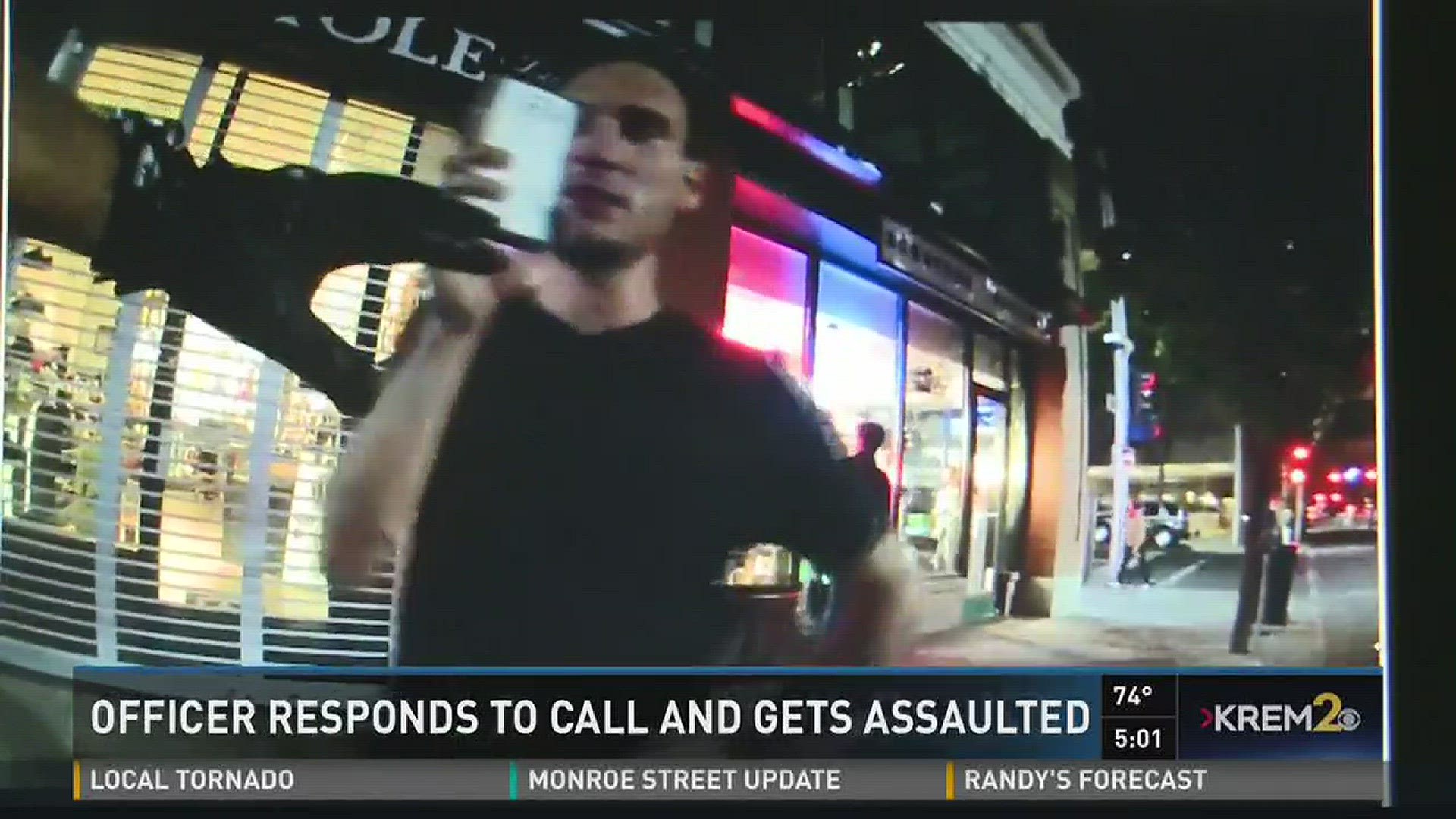 SPD body cam shows man assaulting officer