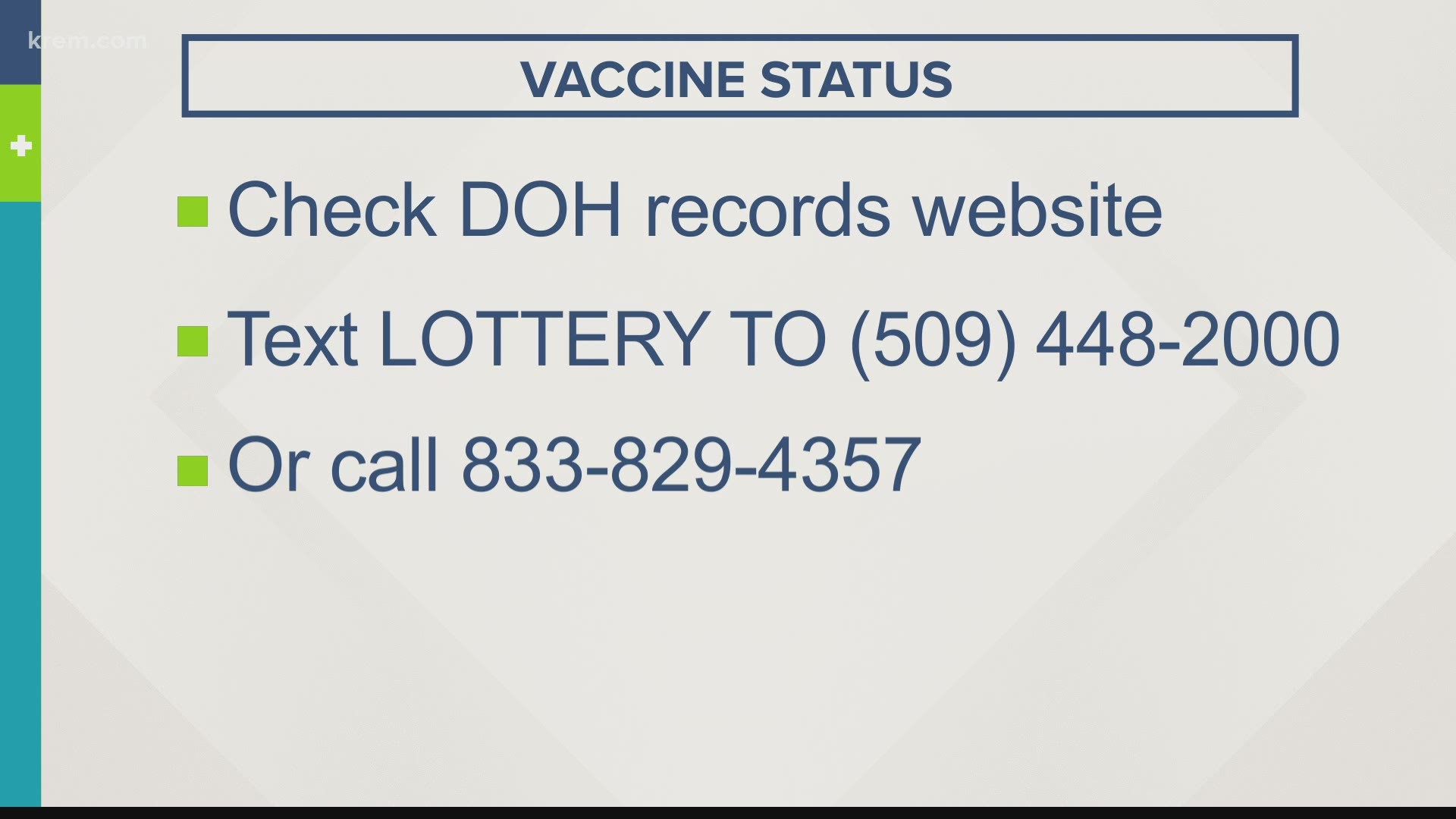 The Washington State Department of Health says they're aware of the differences between vaccination data displayed in the state’s data dashboard compared to the CDC.