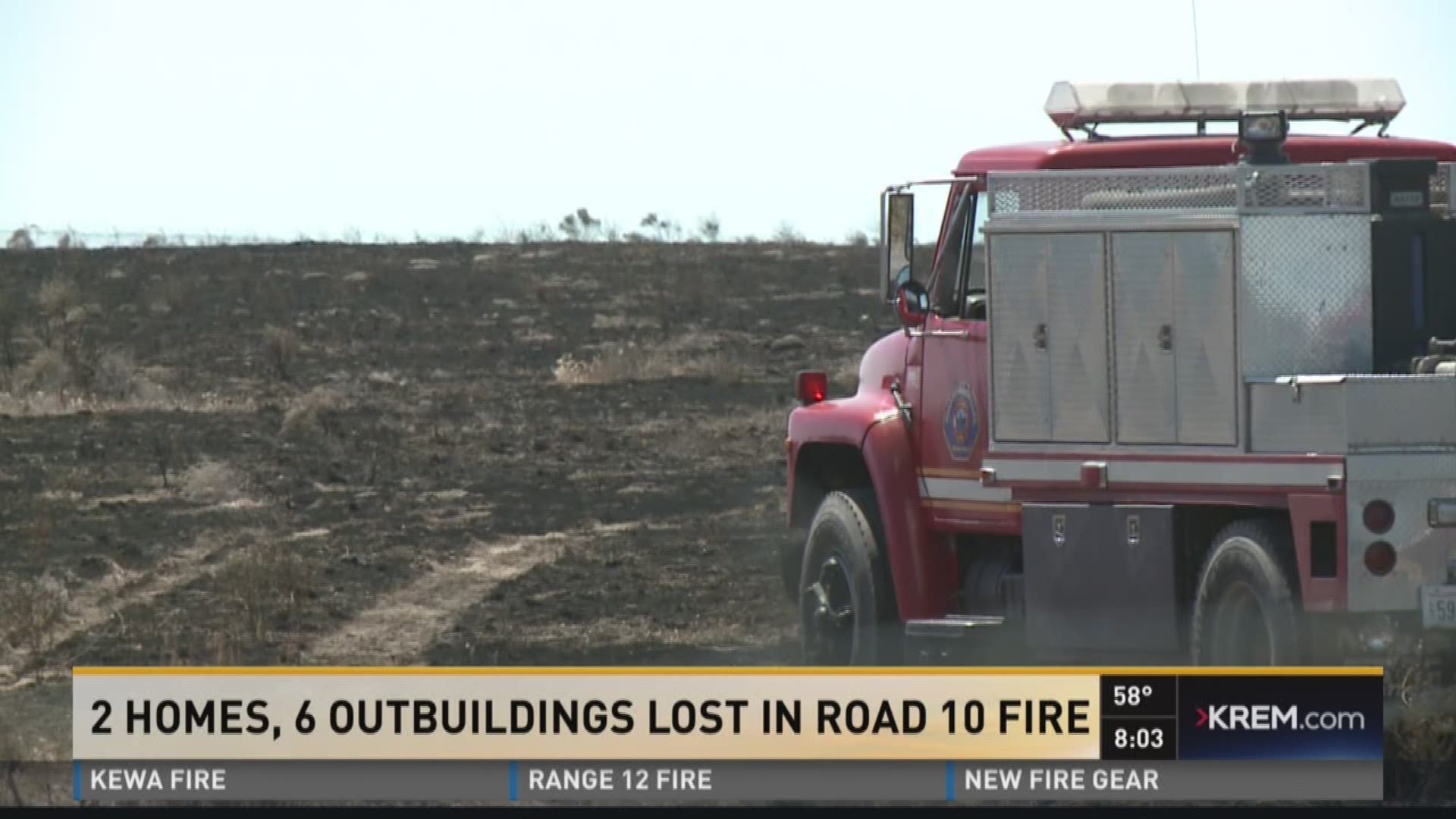 That fire started Tuesday afternoon... north of Moses Lake.