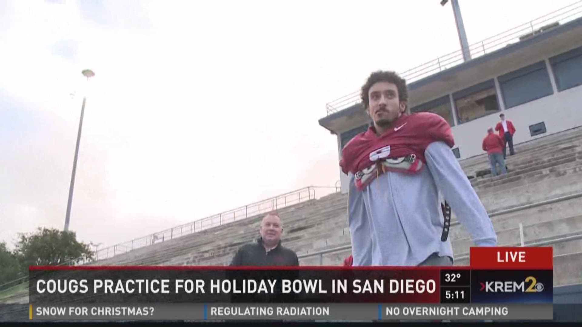 On day one of Darnay and Evan's coverage in San Diego for the Cougs' upcoming game against Minnesota, they recap WSU's practice and give us a look at San Diego!