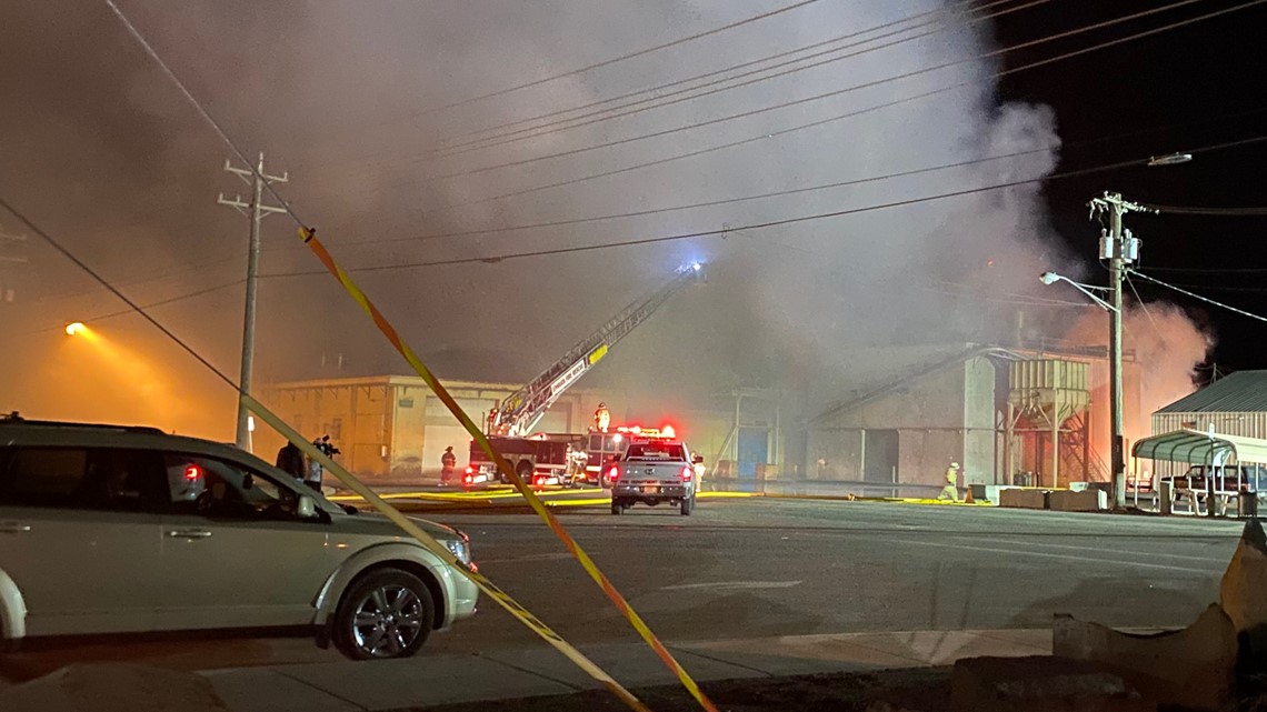 Fire destroys Washington Potato Company in Warden