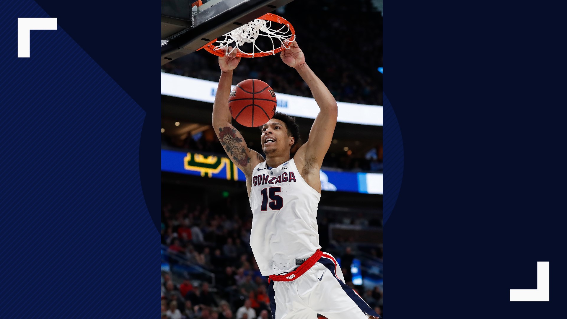 "I'd never seen someone jump so high in my life," Gonzaga forward Corey Kispert said of the athleticism Clarke showed just after he'd arrived on campus.