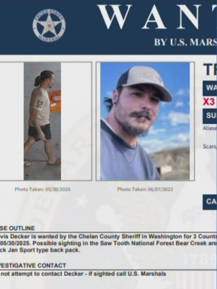 Decker manhunt focuses on Idaho's Sawtooth National Forest | king5.com