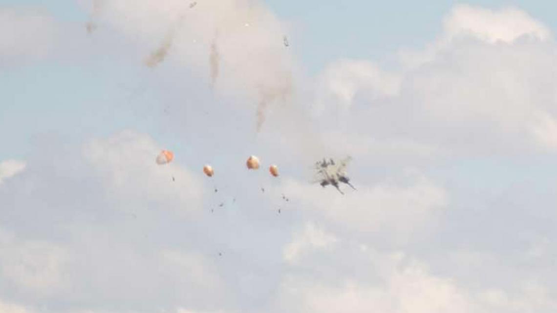 Video shows two US Navy jets from Whidbey Island collide, pilots eject