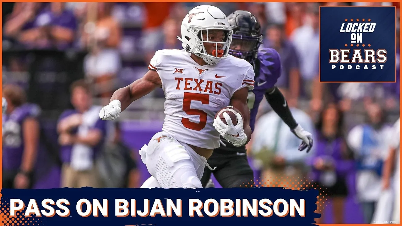 Recent NFL mock drafts have paired the Chicago Bears with Texas running back Bijan Robinson. He's a great player, but he's not a good pick in the first round