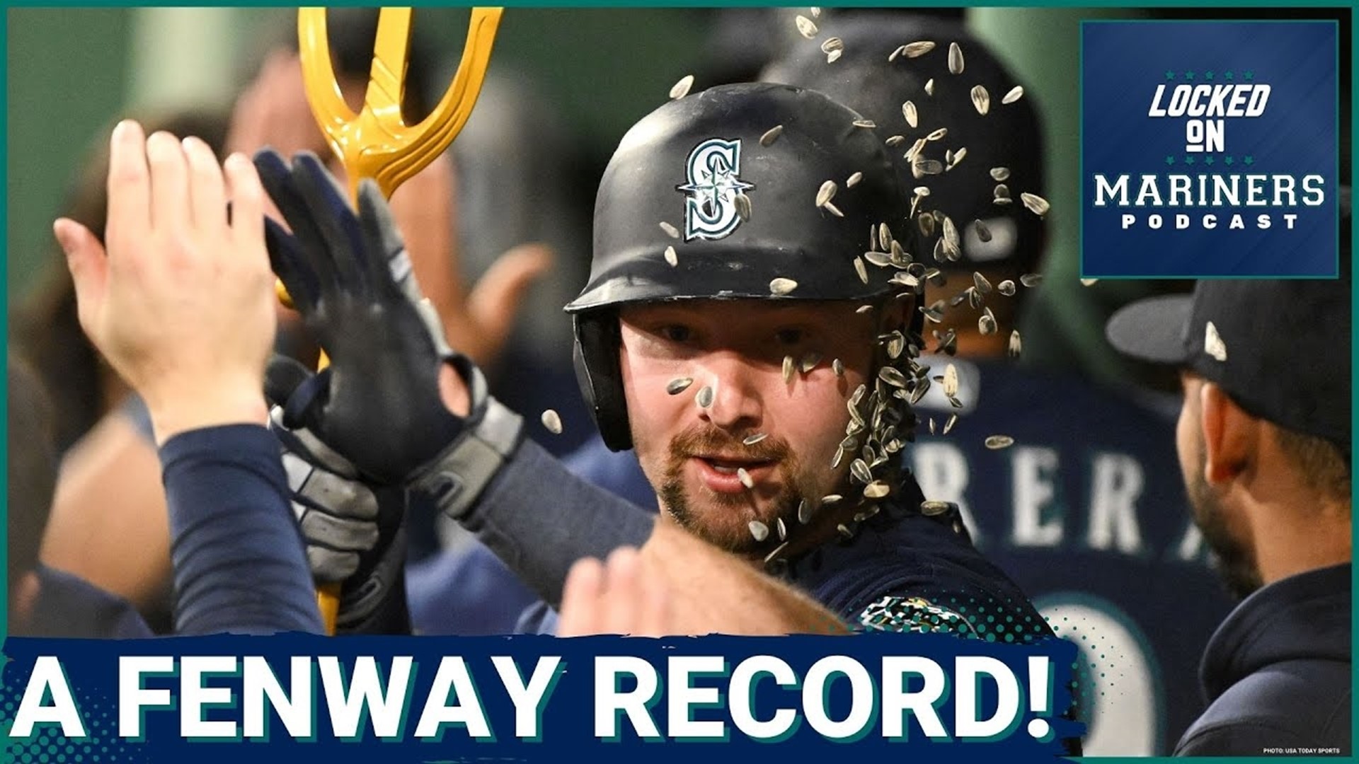 George Kirby spun 6.2 brilliant innings and Cal Raleigh set a Fenway Park record as the Mariners kicked off their three-game series against the Red Sox with a bang.