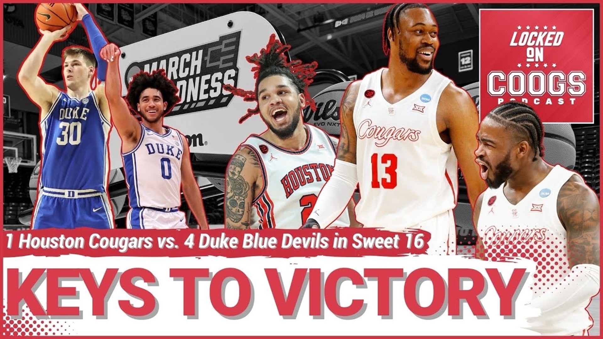 Coogs' House! The day is finally here! The 1 Houston Cougars face the 4 Duke Blue Devils in the Sweet 16 Friday Night at the American Airlines Center in Dallas.
