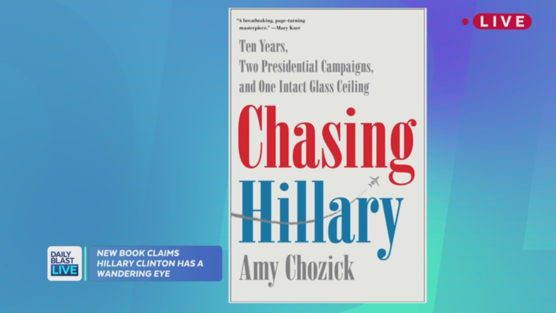 Move over Bill because Hillary Clinton is being chased...at least in a literary sense. Author Amy Chozick was a New York Times reporter covering the Clinton campaign during the 2016 presidential election. In her new book, "Chasing Hillary," Chozick claims