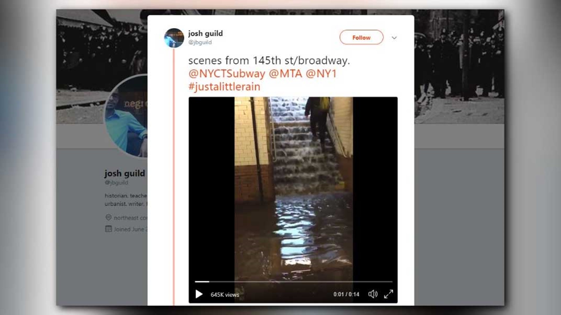 Watch: NYC flooding turns subway stairs into a waterfall | king5.com