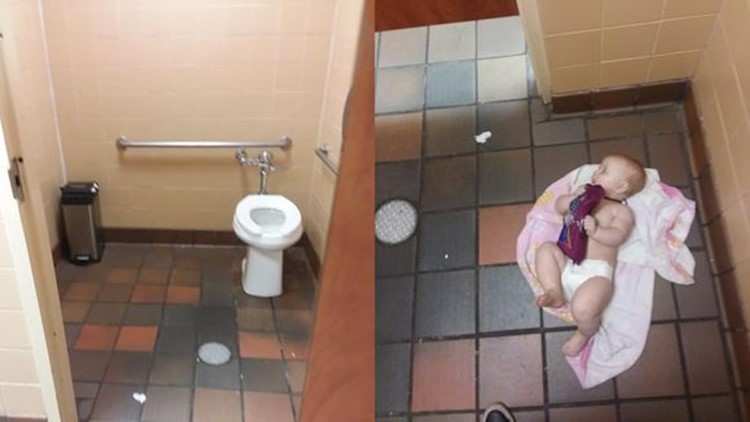 public restroom diaper change