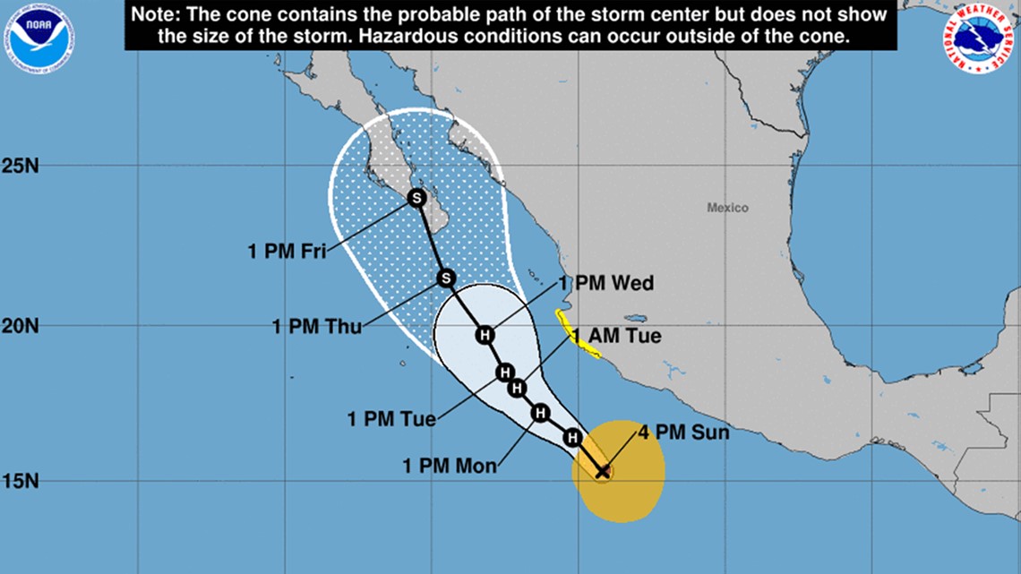 Hurricane Bud on track to impact Mexico and the Southwest