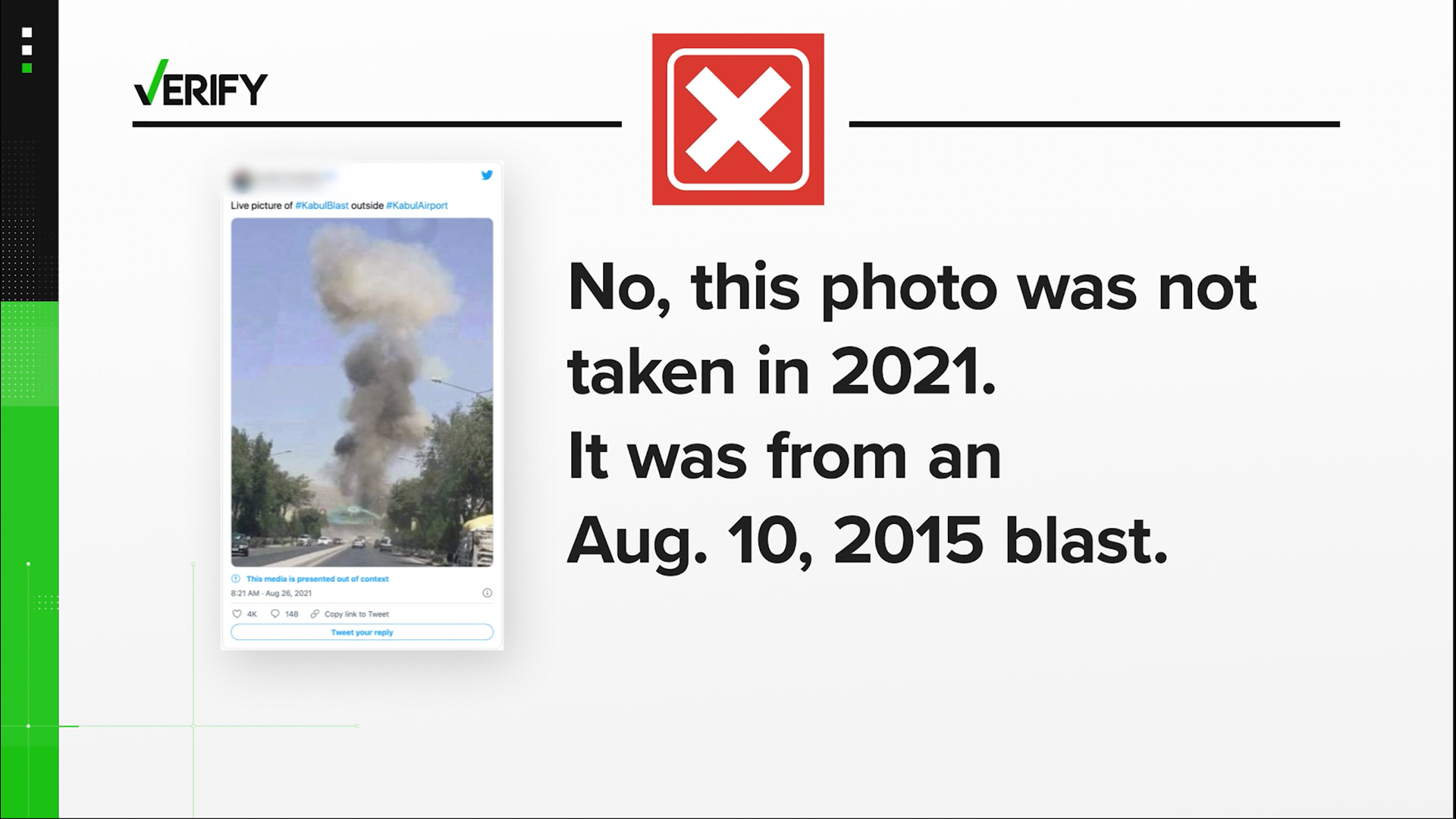 As part of VERIFY’s continued coverage of the Taliban takeover in Afghanistan, we researched additional images and videos claiming to be from the airport explosion.