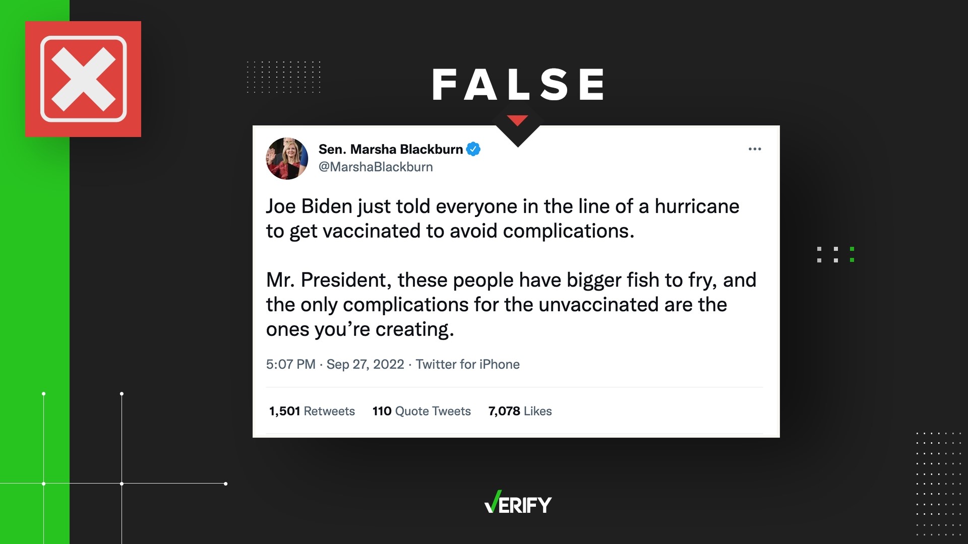 A clip of President Joe Biden telling people to get vaccinated when preparing for hurricane season wasn’t taken right before Hurricane Ian. It was from 2021.