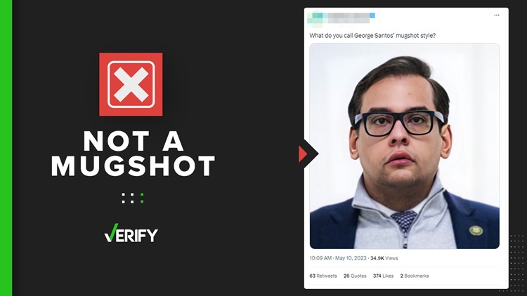 Viral photo claiming to show George Santos’ mugshot is fake