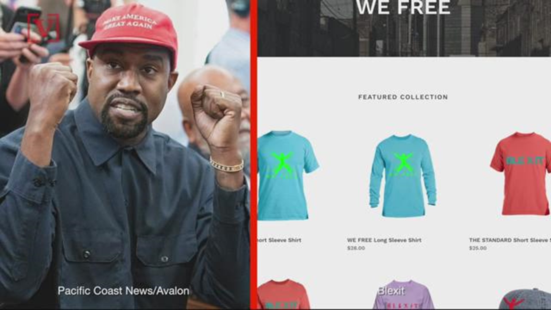 Kanye West has designed a new clothing line supporting 'Blexit', a movement that encourages black voters who vote democrat to leave the party. Veuer's Mercer Morrison has the story.