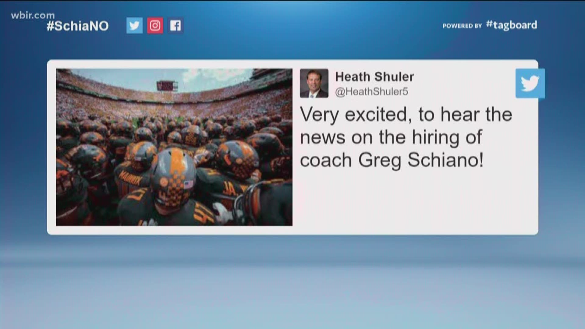 Greg Schiano's name is trending on Twitter, but those Tweets do not offer any positive feedback.
