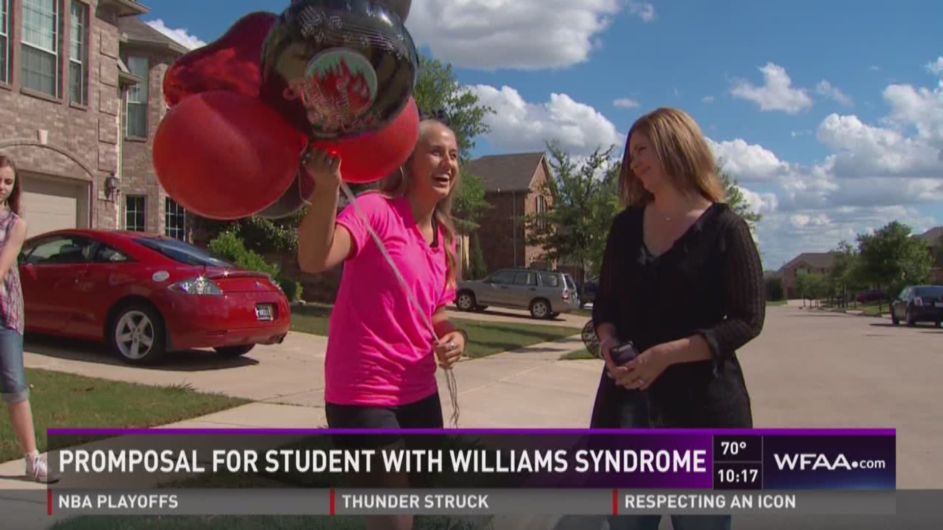Cameron, a 19-year-old student with Williams Syndrome, got quite the surprise from a senior cheerleader Thursday. Todd Unger has the story.