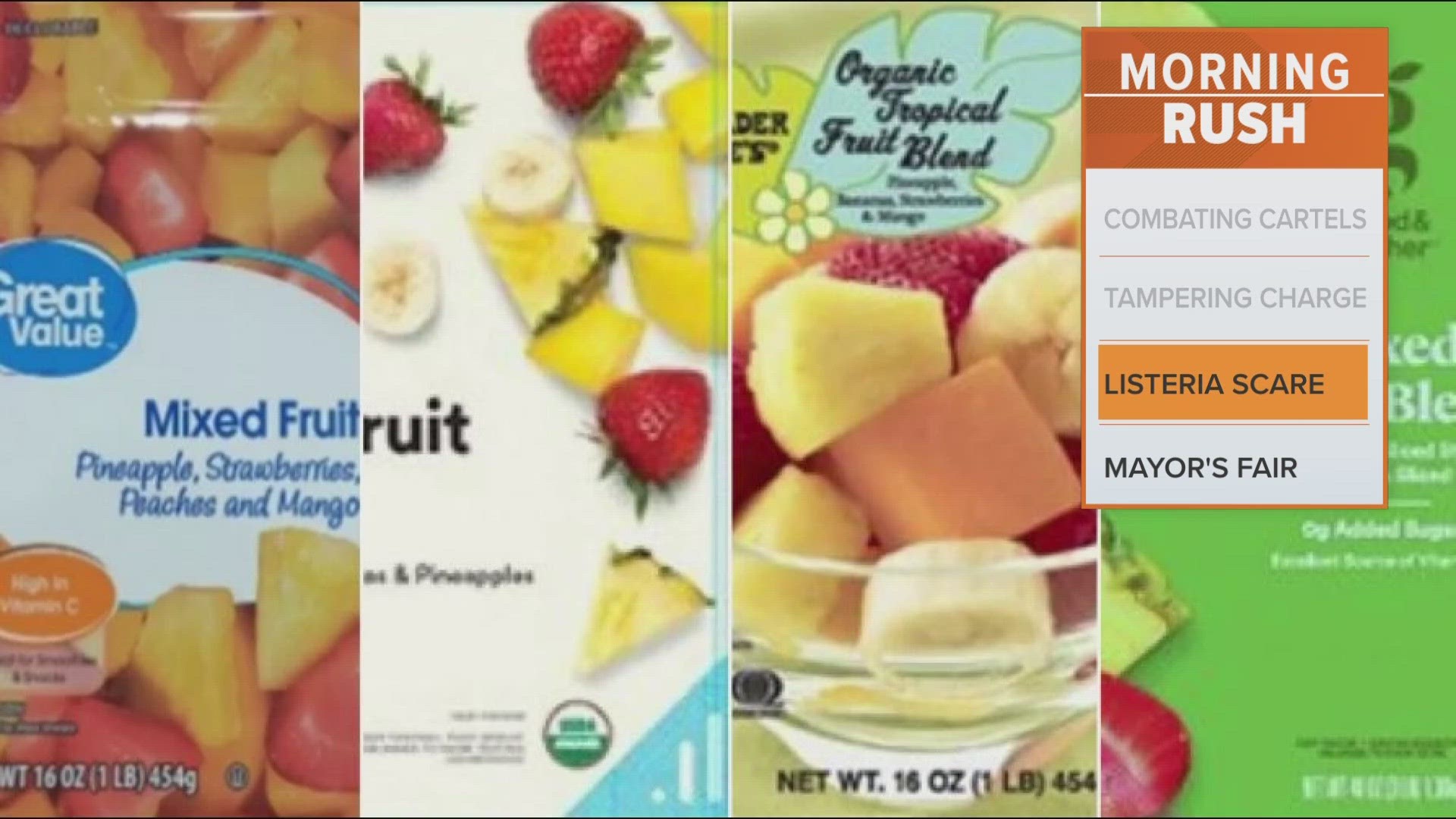 Sunrise Growers has recalled frozen fruit products sold at chain stores nationwide over possible listeria contamination, the US Food and Drug Administration says.