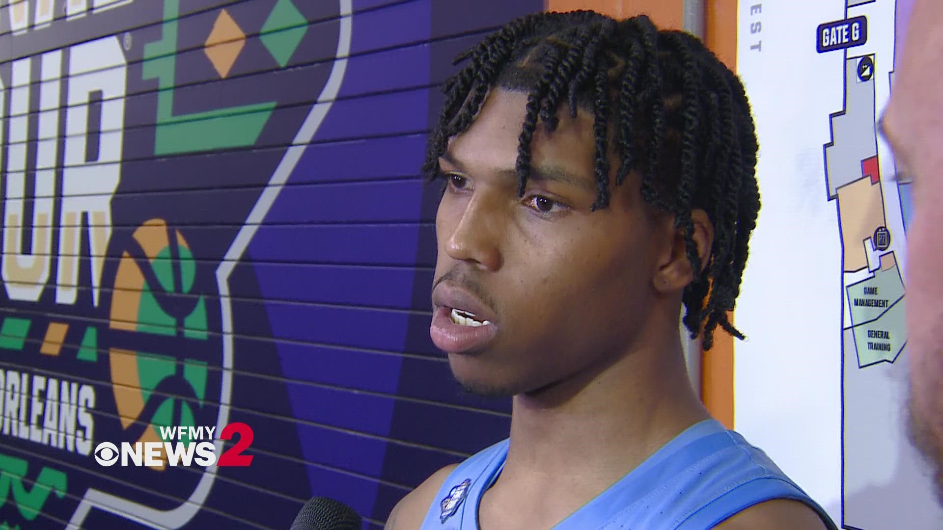 Caleb Love talks UNC's win over Duke to advance to the championship game of the NCAA Tournament. The Tar Heels will play Kansas for the title.