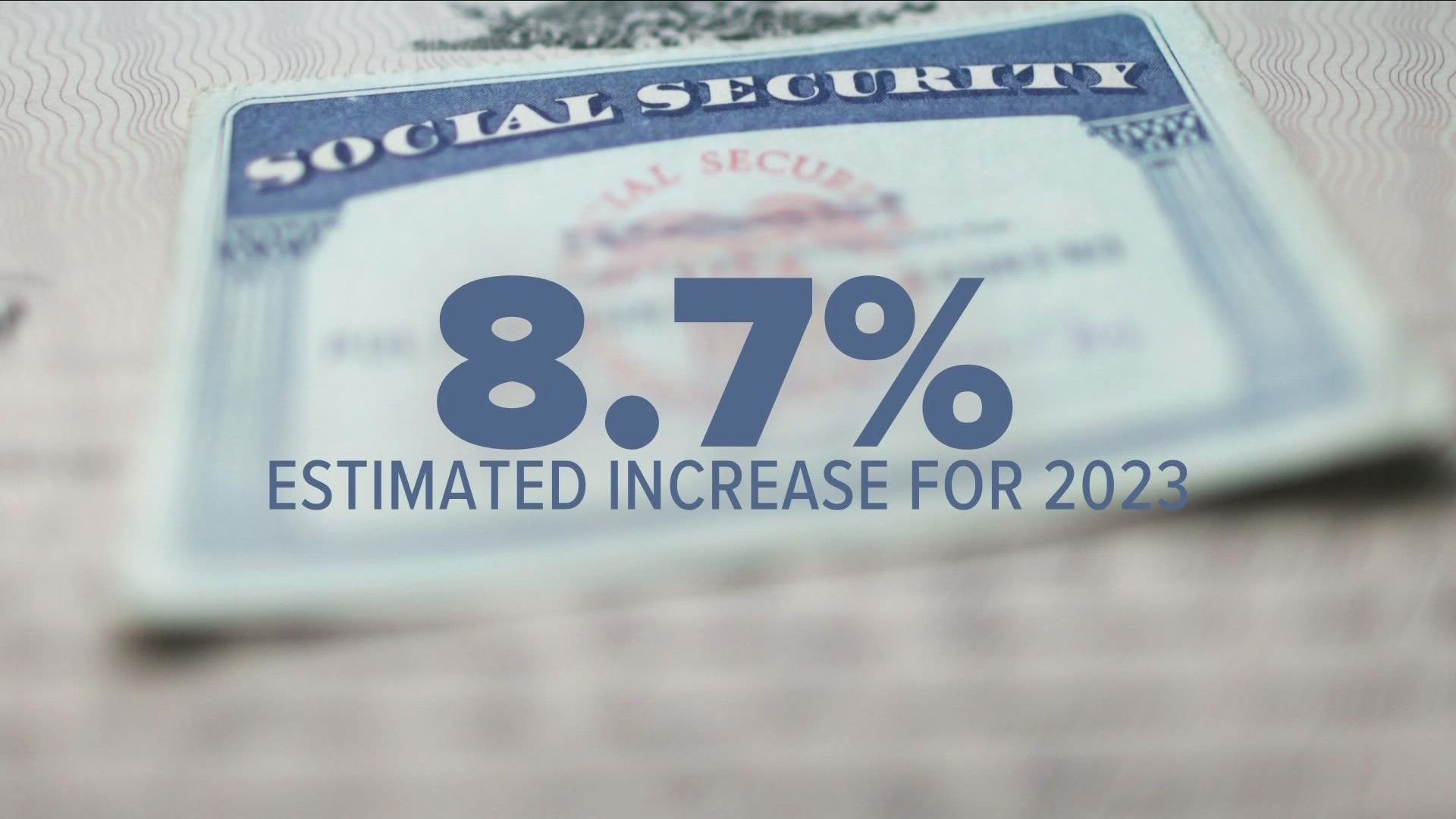 The cost-of-living adjustment for social security is expected to be announced on Thursday ... and could be as much as 8.7% or around $145 extra.