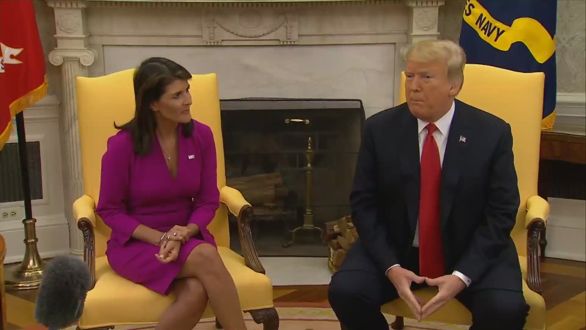 Nikki Haley, joined by President Donald Trump, announced she will leave her post at U.N. Ambassador at the end of the year.