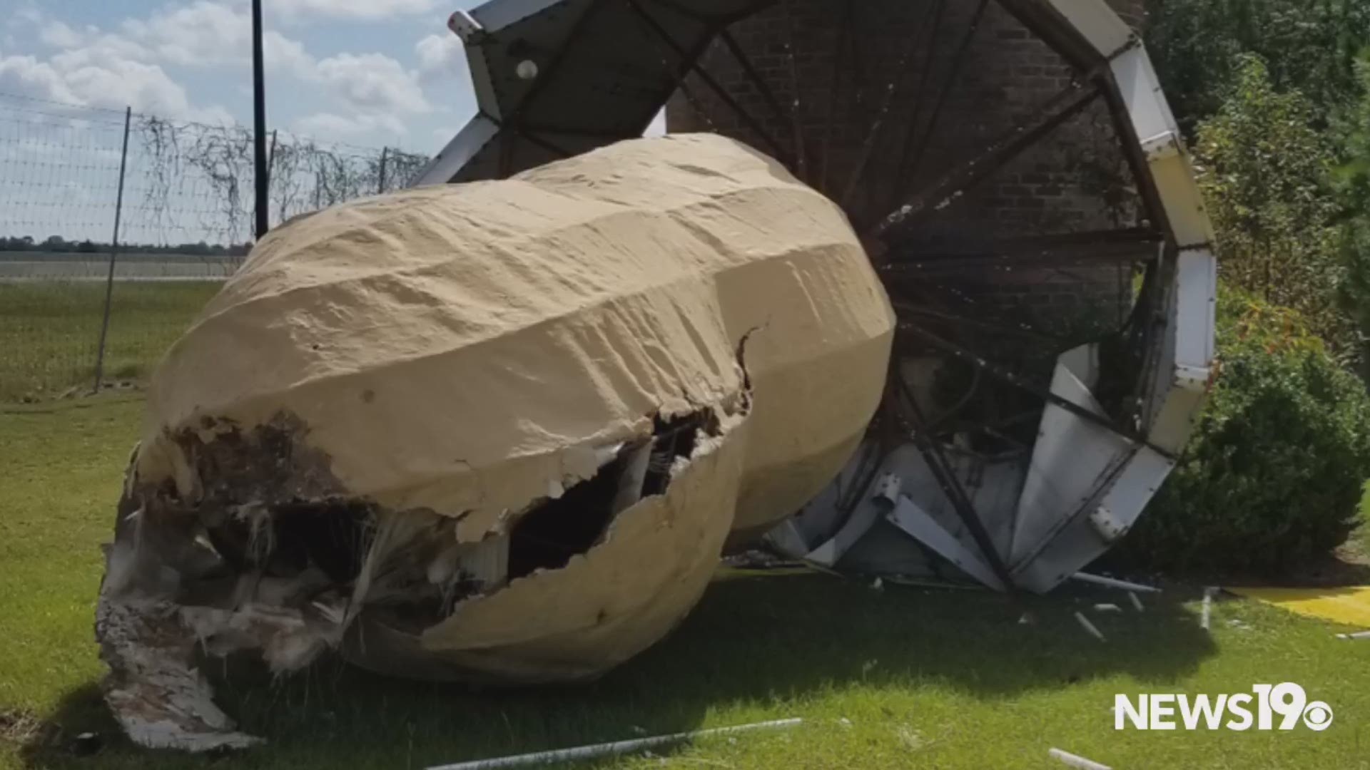 The ?World?s Largest Peanut? in Ashburn, Georgia was damaged by Hurricane Michael?s winds.