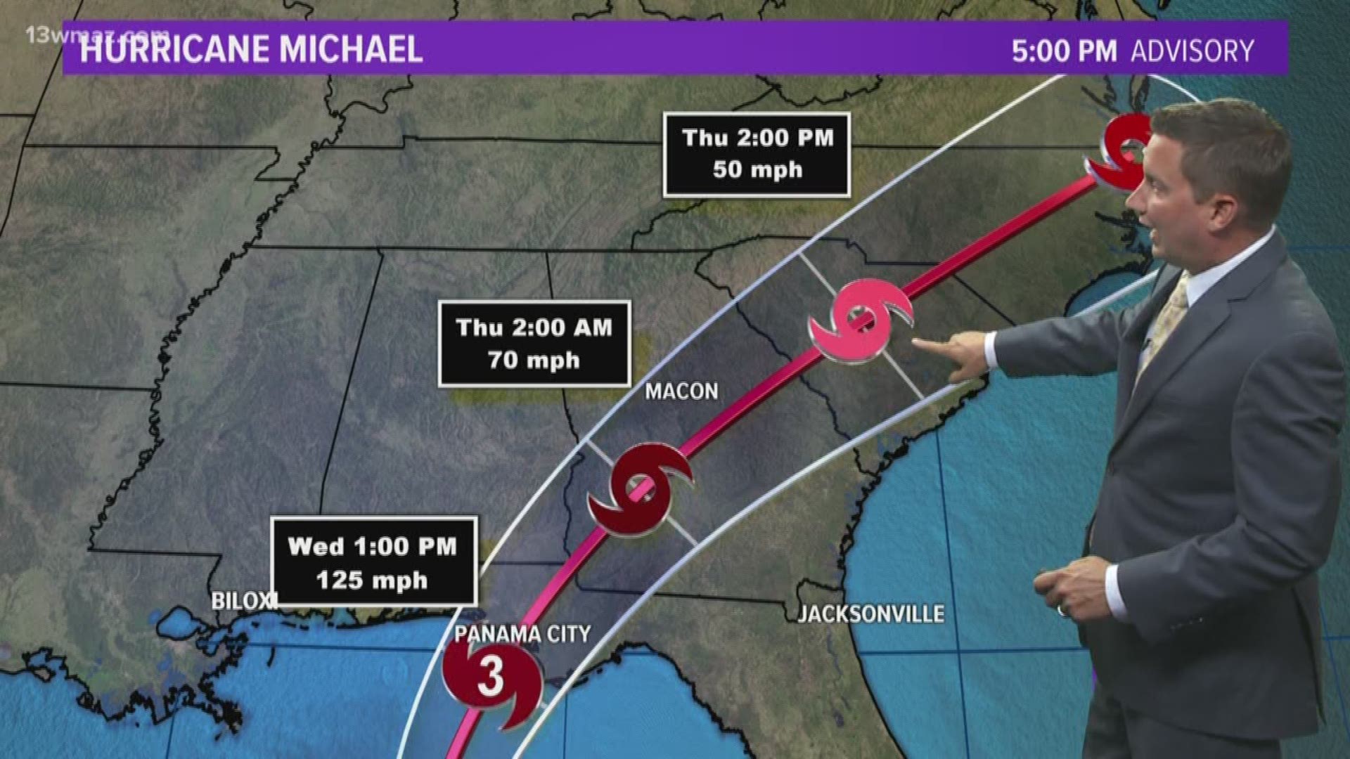 Chief Meteorologist Ben Jones gives updates on Hurricane Michael now that its strengthened to a Category 3