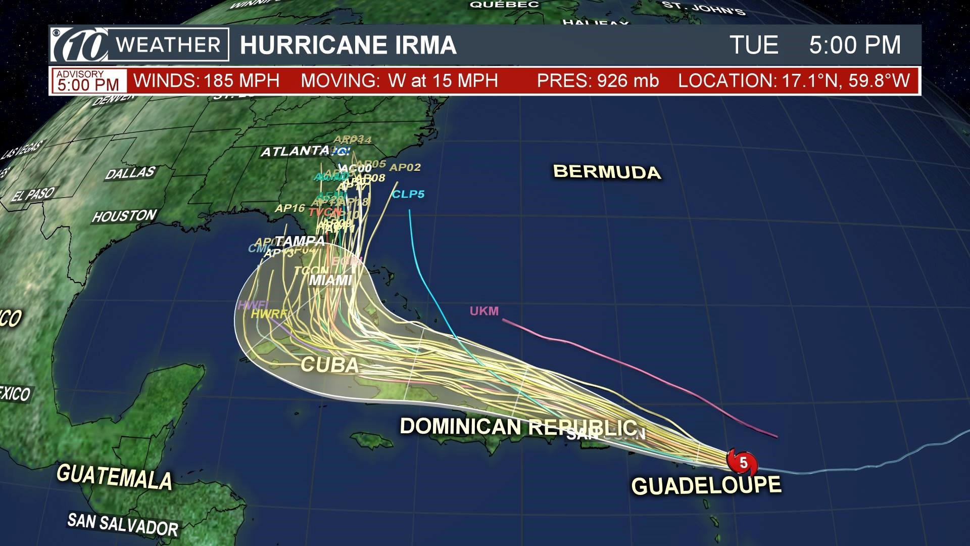 Hurricane Irma remains an extremely dangerous, 185-mph Category 5 storm ...