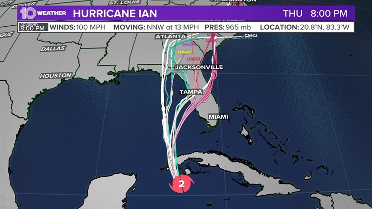 LIVE: Track Hurricane Ian using spaghetti models, forecast cone, alerts