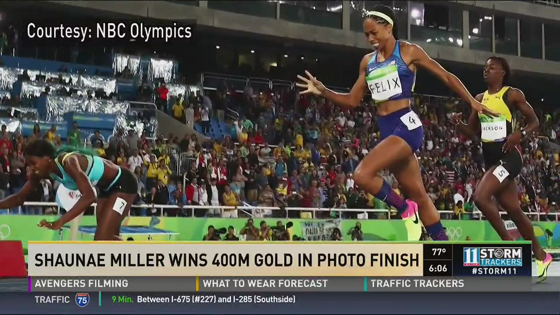 Shaunae Miller wins 400m gold with legal, shocking move