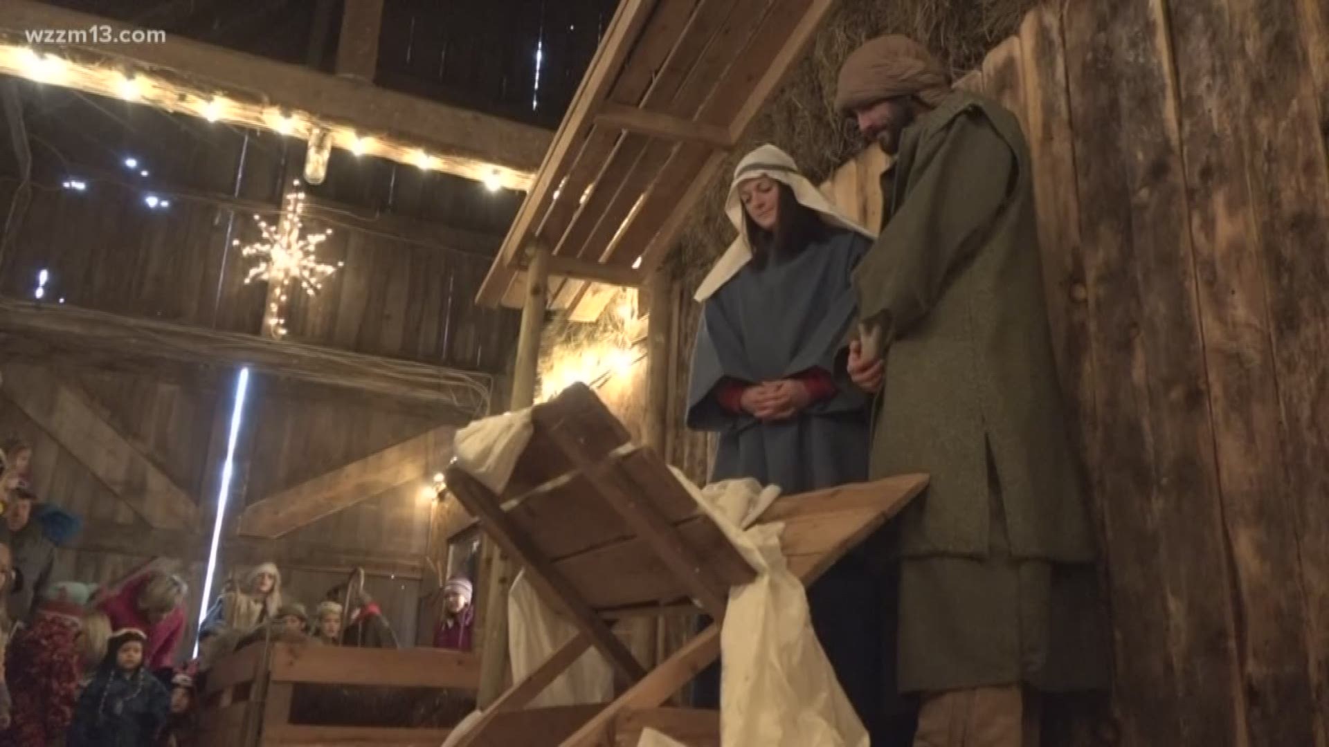 Check out a live Nativity scene at the Critter Barn